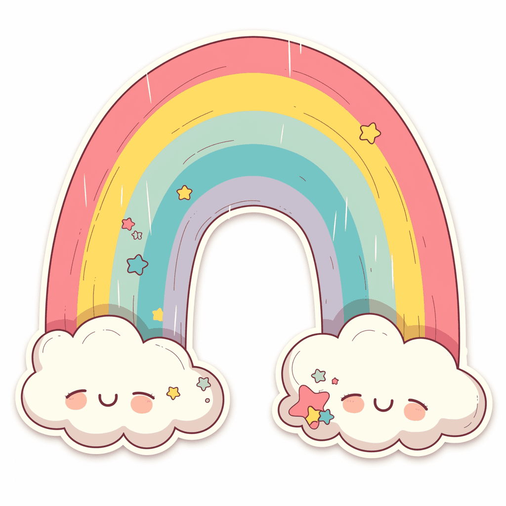 Cute Rainbow Groove original repeating artwork