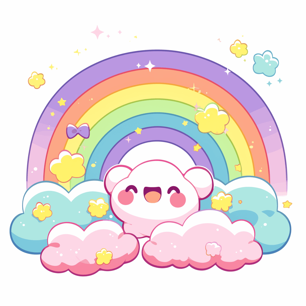 Cute Rainbow Session original repeating artwork