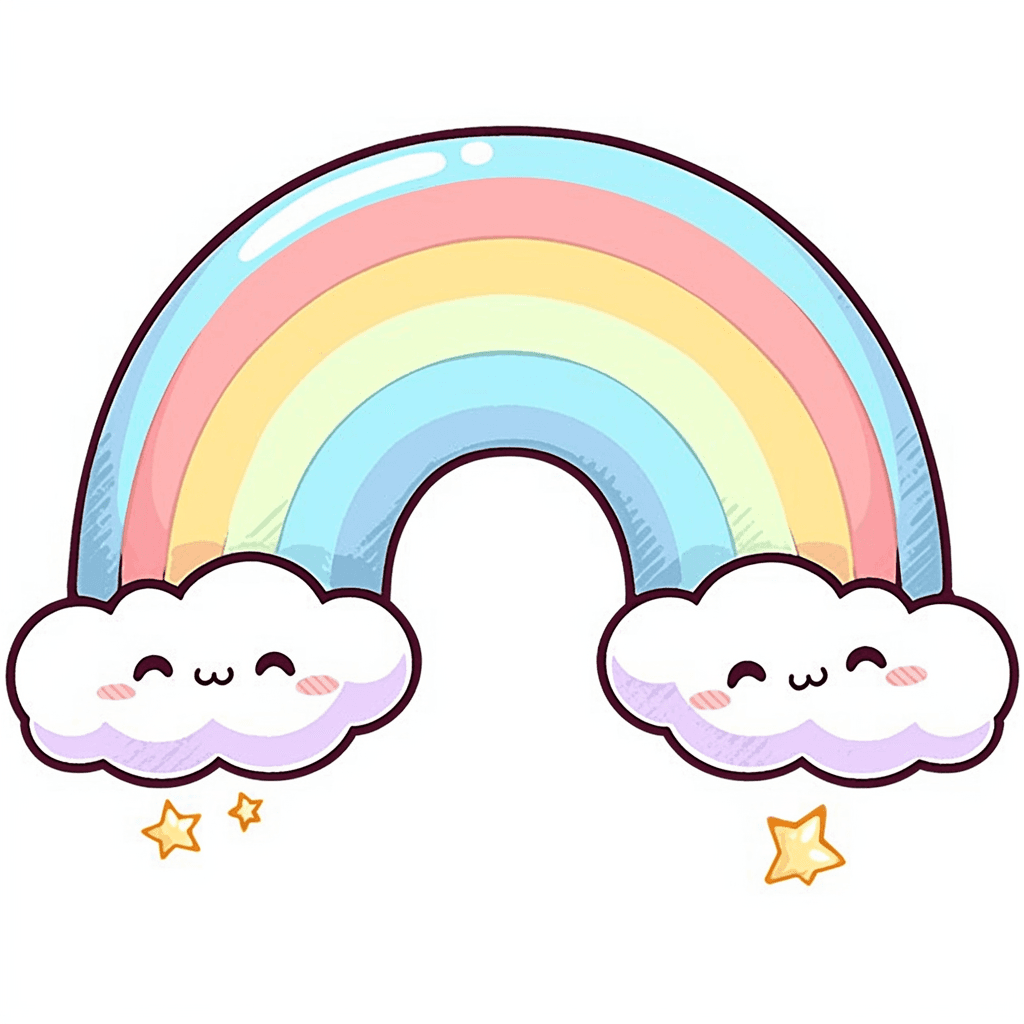 Cute Rainbow Picnic original repeating artwork
