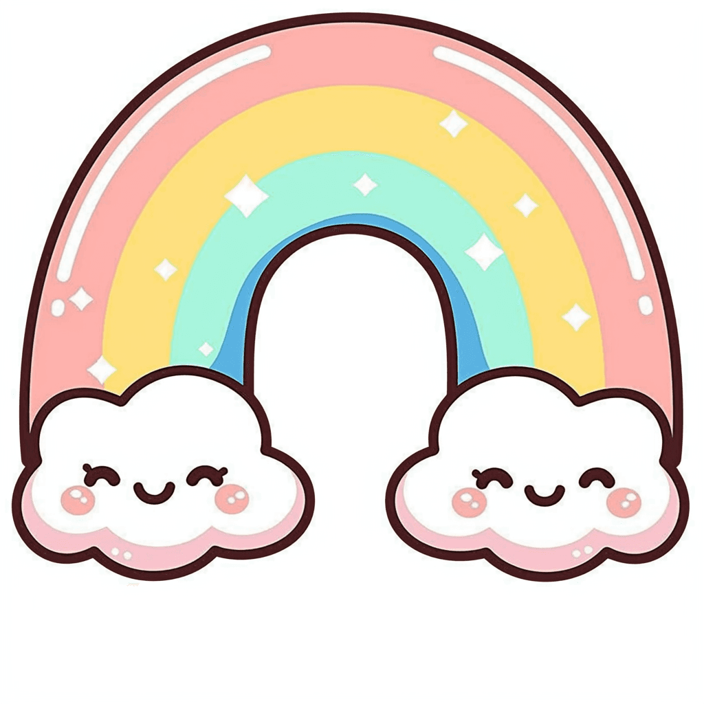 Cute Rainbow Show original repeating artwork