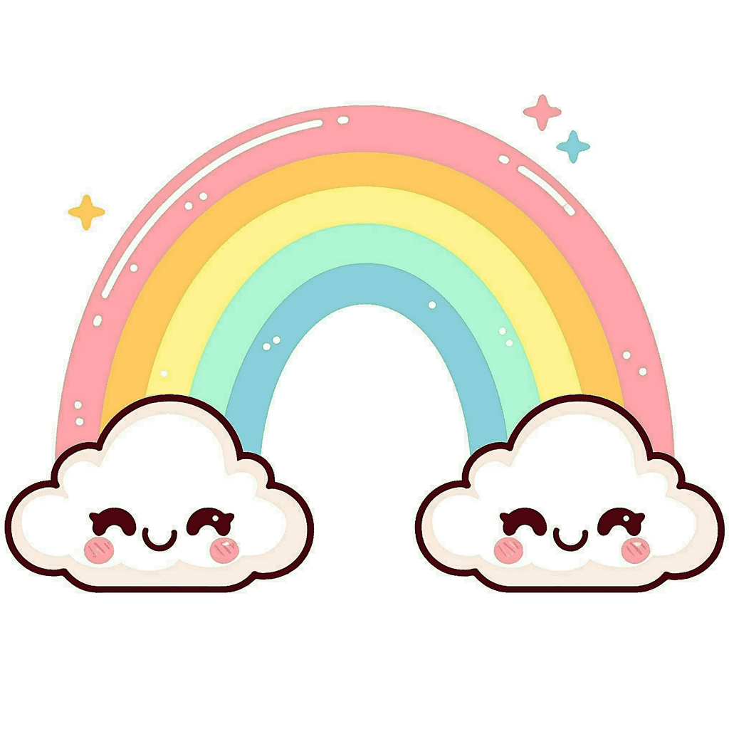 Cute Rainbow Tribe original repeating artwork