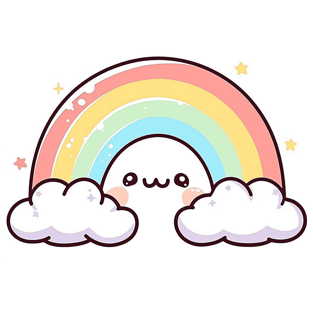 Cute Rainbow Pop original repeating artwork