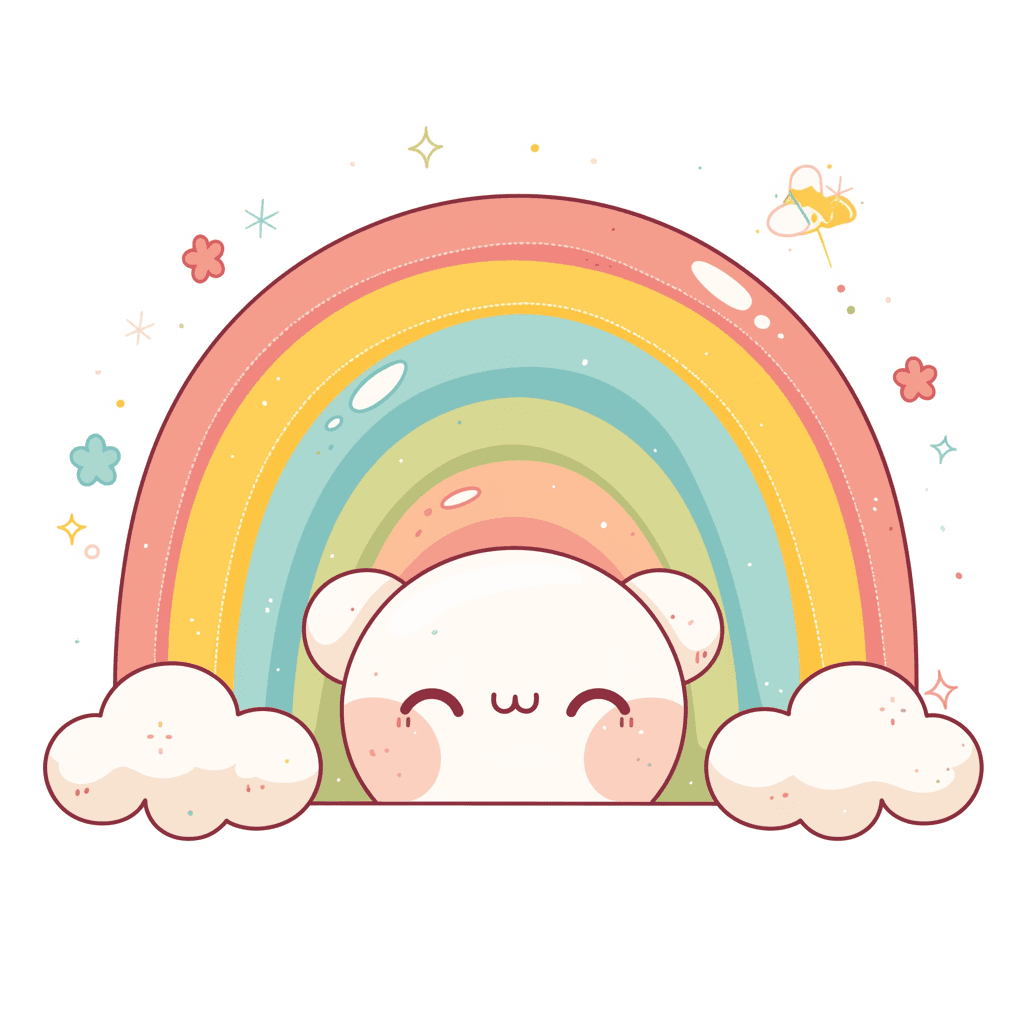 Cute Rainbow Gang original repeating artwork