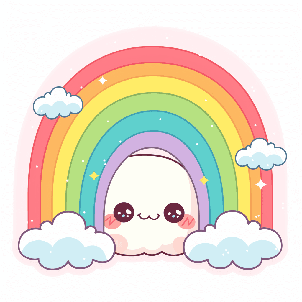 Cute Rainbow Squad original repeating artwork