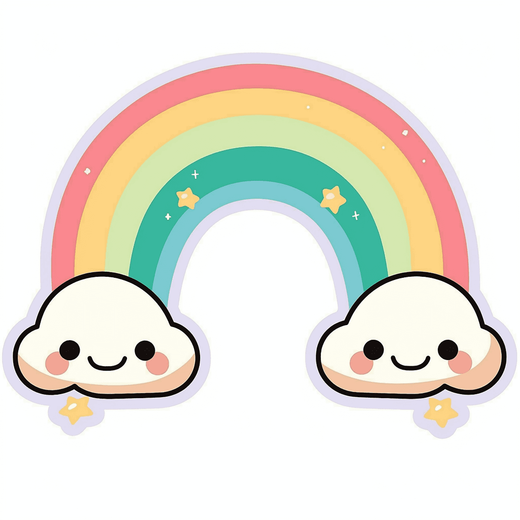 Cute Rainbow Club original repeating artwork
