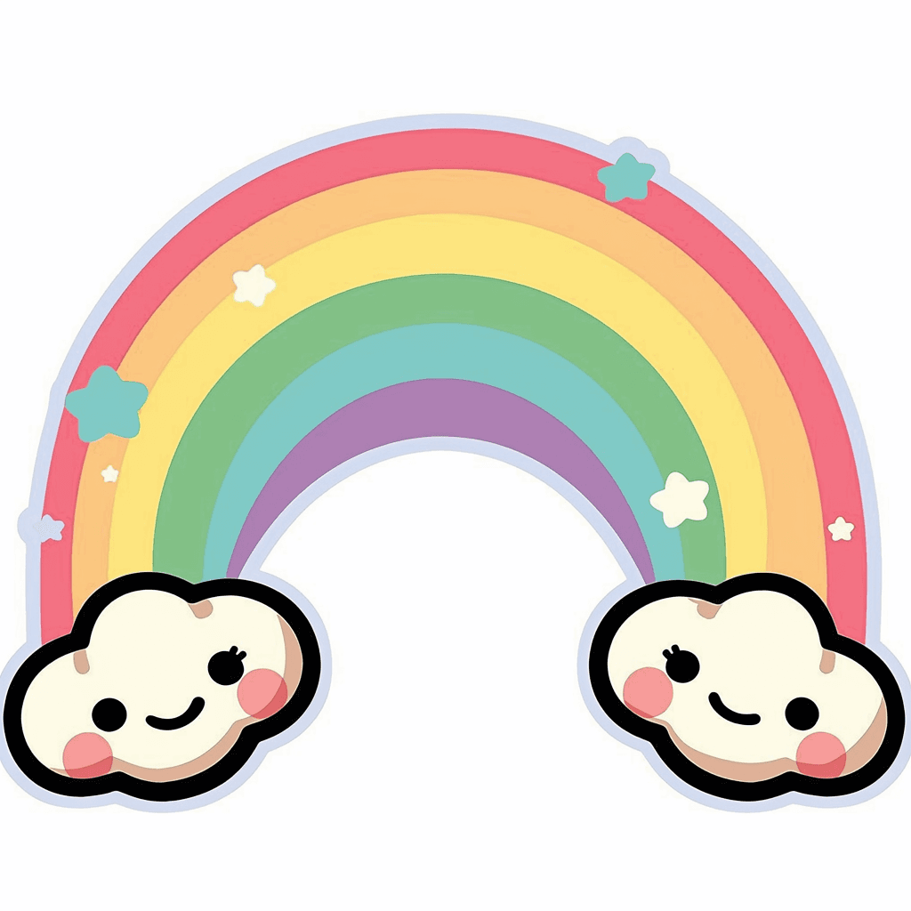Cute Rainbow 003 original repeating artwork