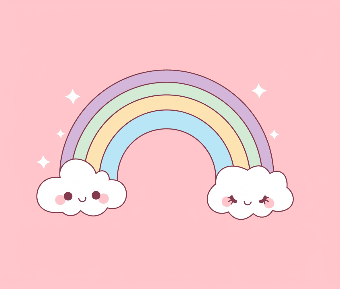 Cartoon Rainbow Pop original repeating artwork
