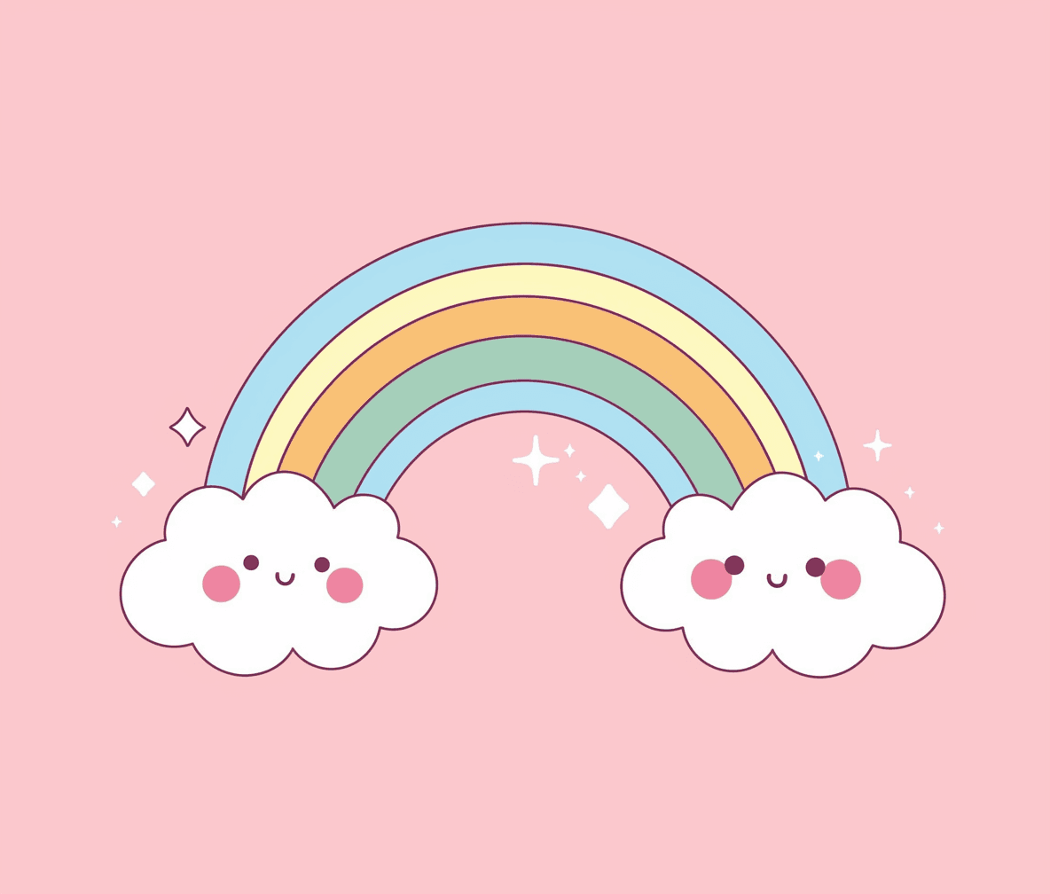 Cartoon Rainbow Session original repeating artwork