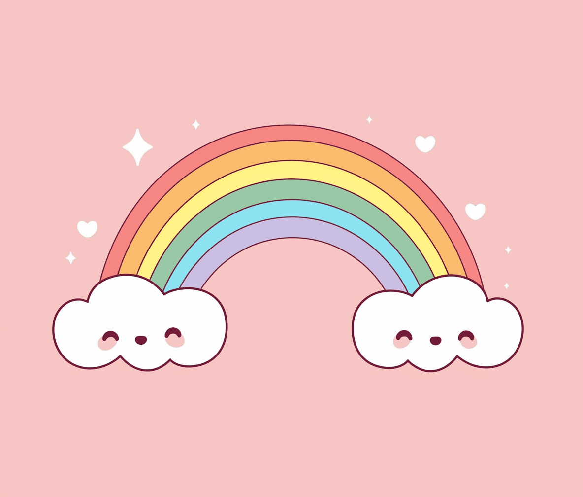 Cartoon Rainbow Party original repeating artwork