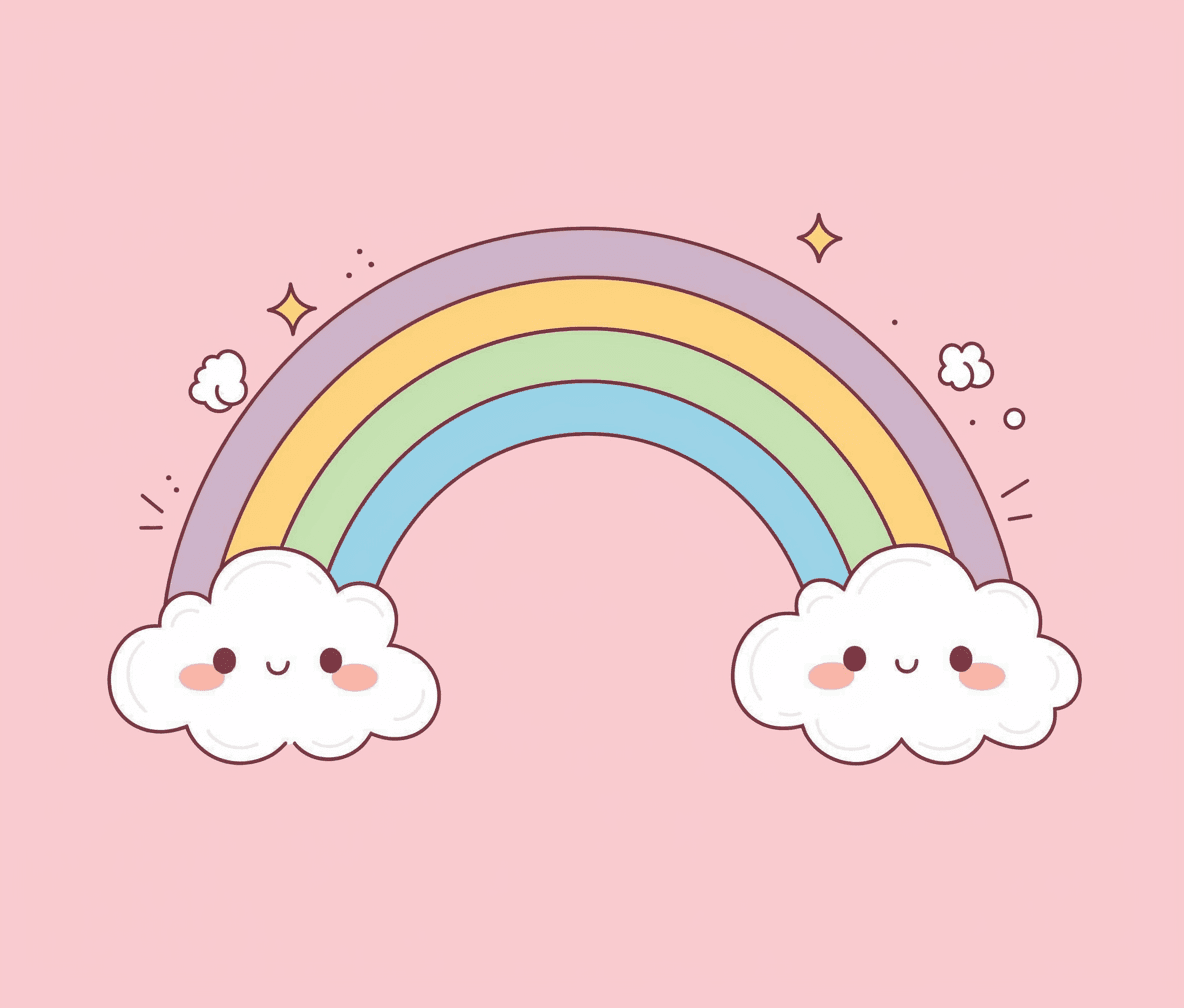 Cartoon Rainbow Gang original repeating artwork