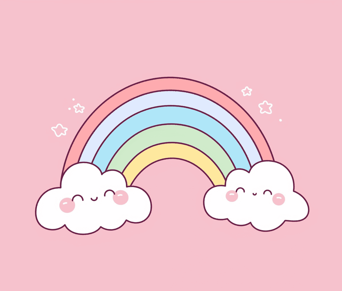 Cartoon Rainbow Carnival original repeating artwork