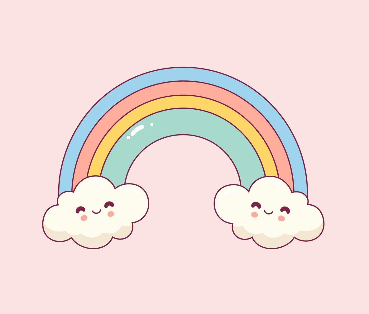 Cartoon Rainbow Club original repeating artwork