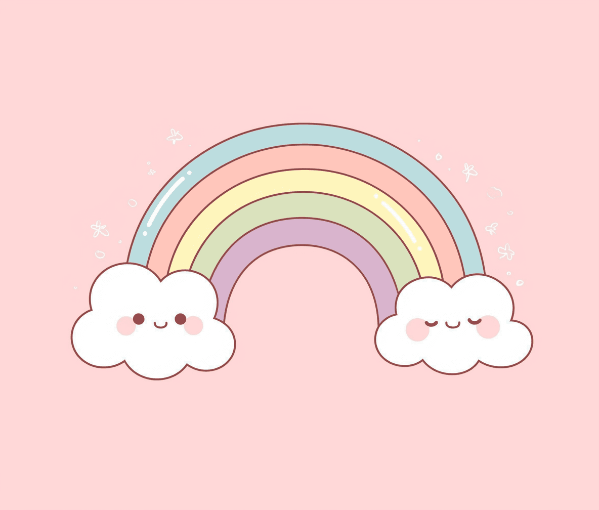 Cartoon Rainbow Squad original repeating artwork