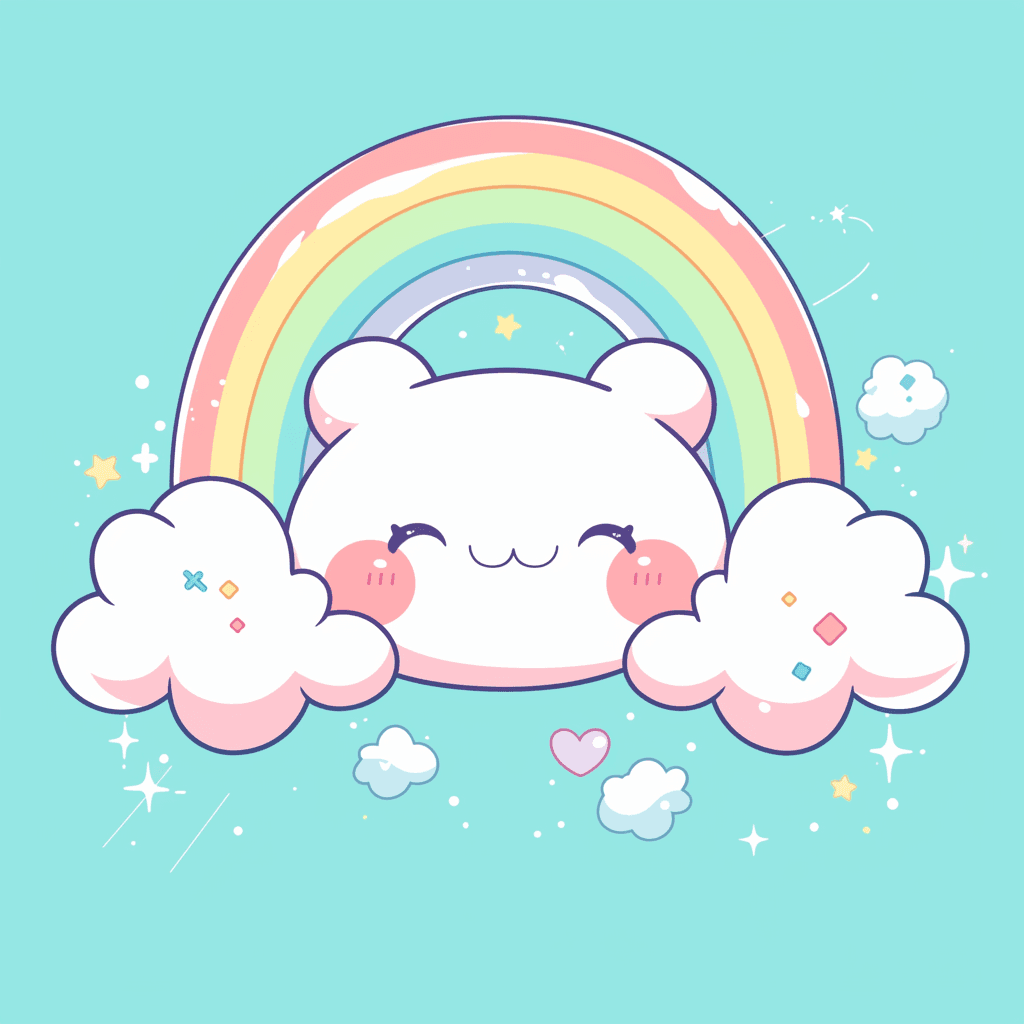 Rainbow Bloom original repeating artwork