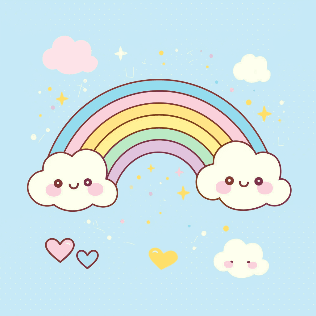 Rainbow Play original repeating artwork