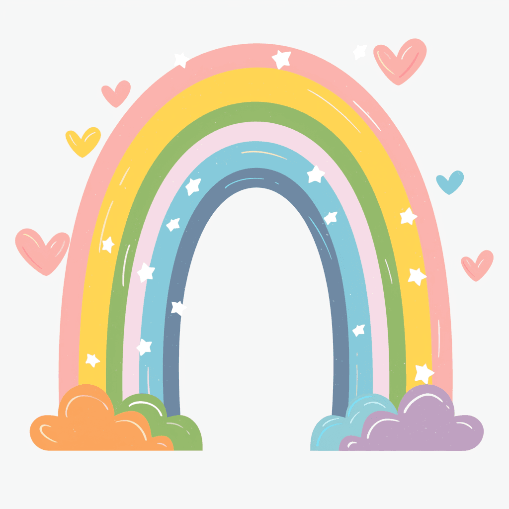 Rainbow Silver original repeating artwork