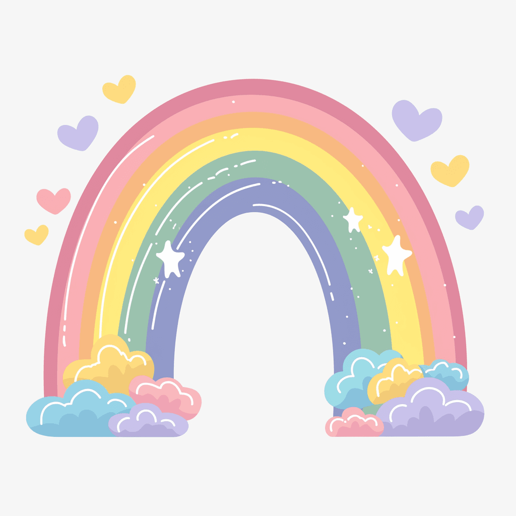 Rainbow Rise original repeating artwork
