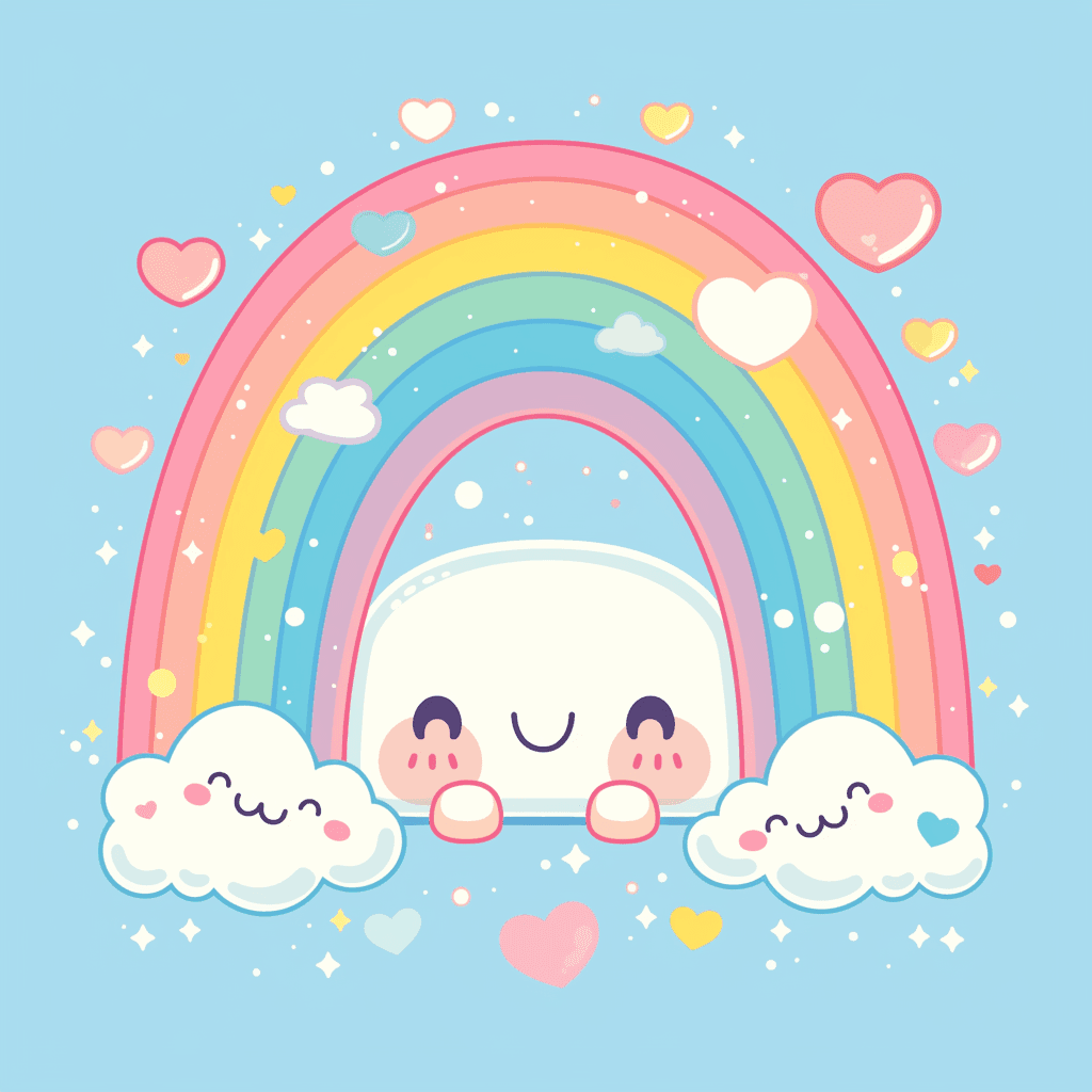 Rainbow Shine On original repeating artwork
