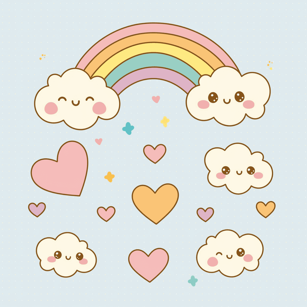 Rainbow Golden original repeating artwork