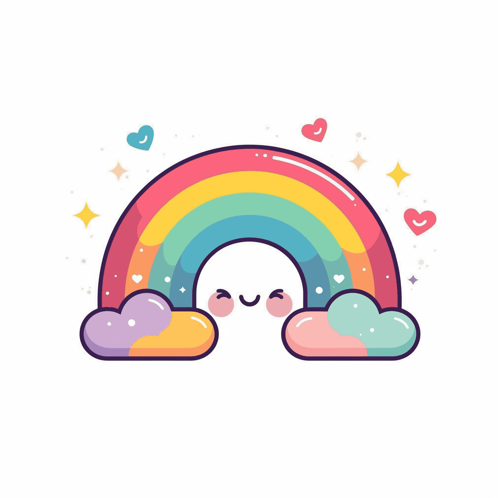 Rainbow Zip original repeating artwork