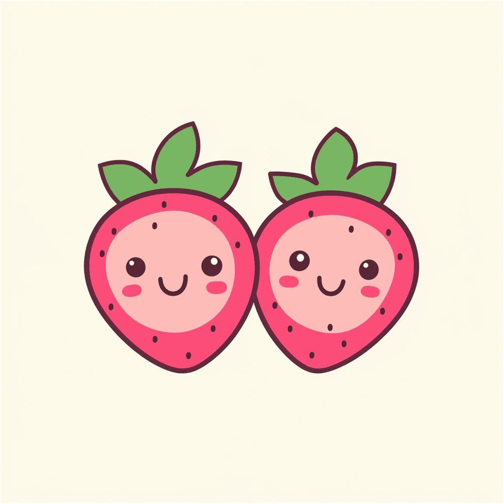 Strawberry Print original repeating artwork