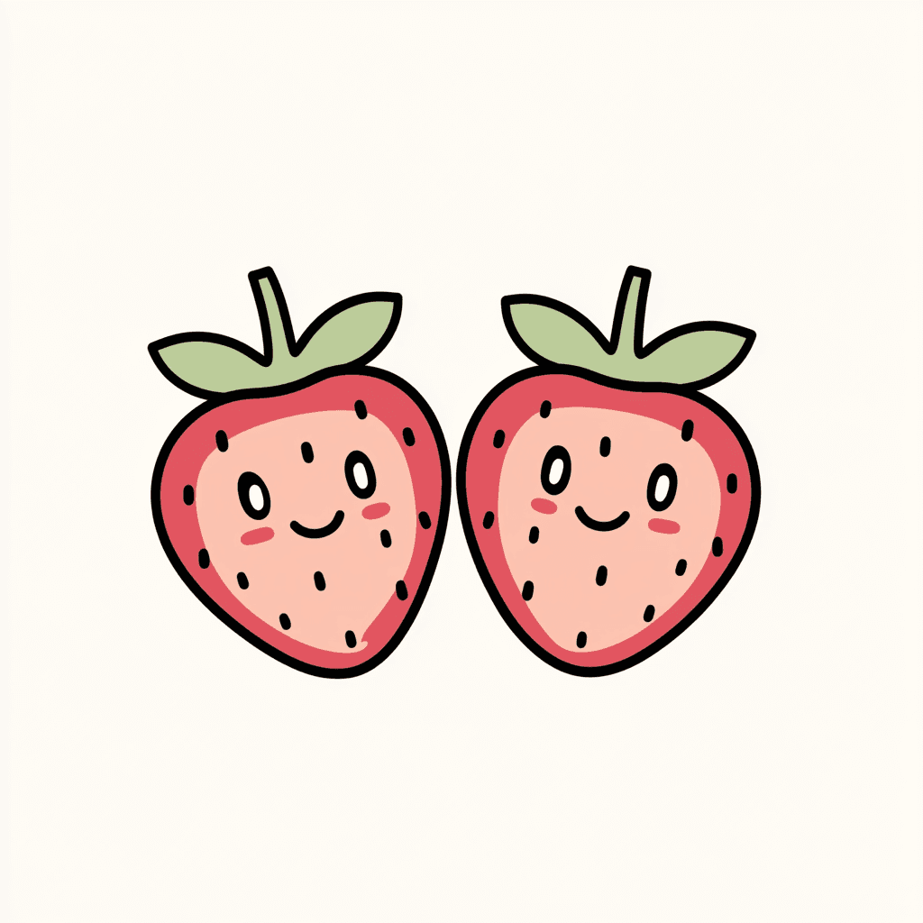 Strawberry Sunlit original repeating artwork