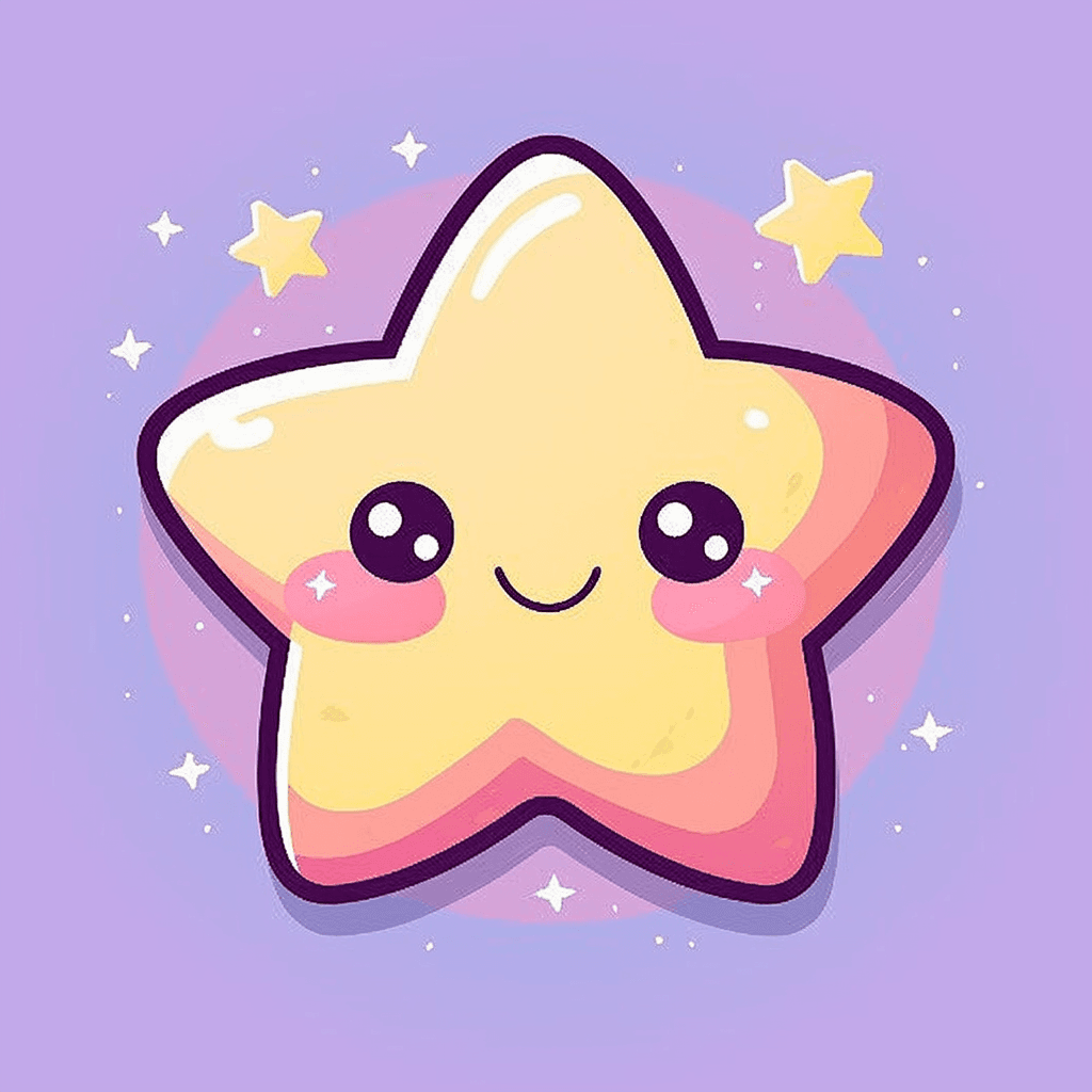 Cartoon Star Bounce original repeating artwork