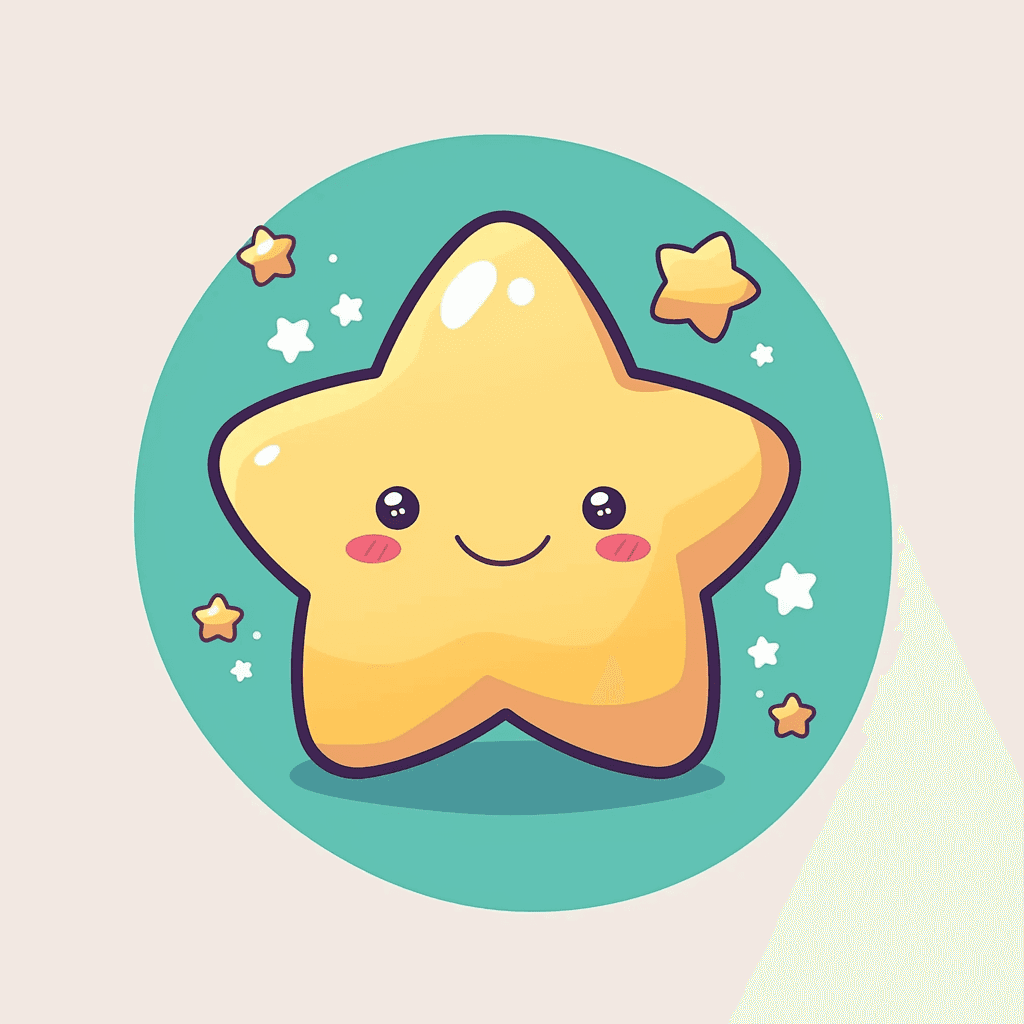 Cartoon Star Neon original repeating artwork