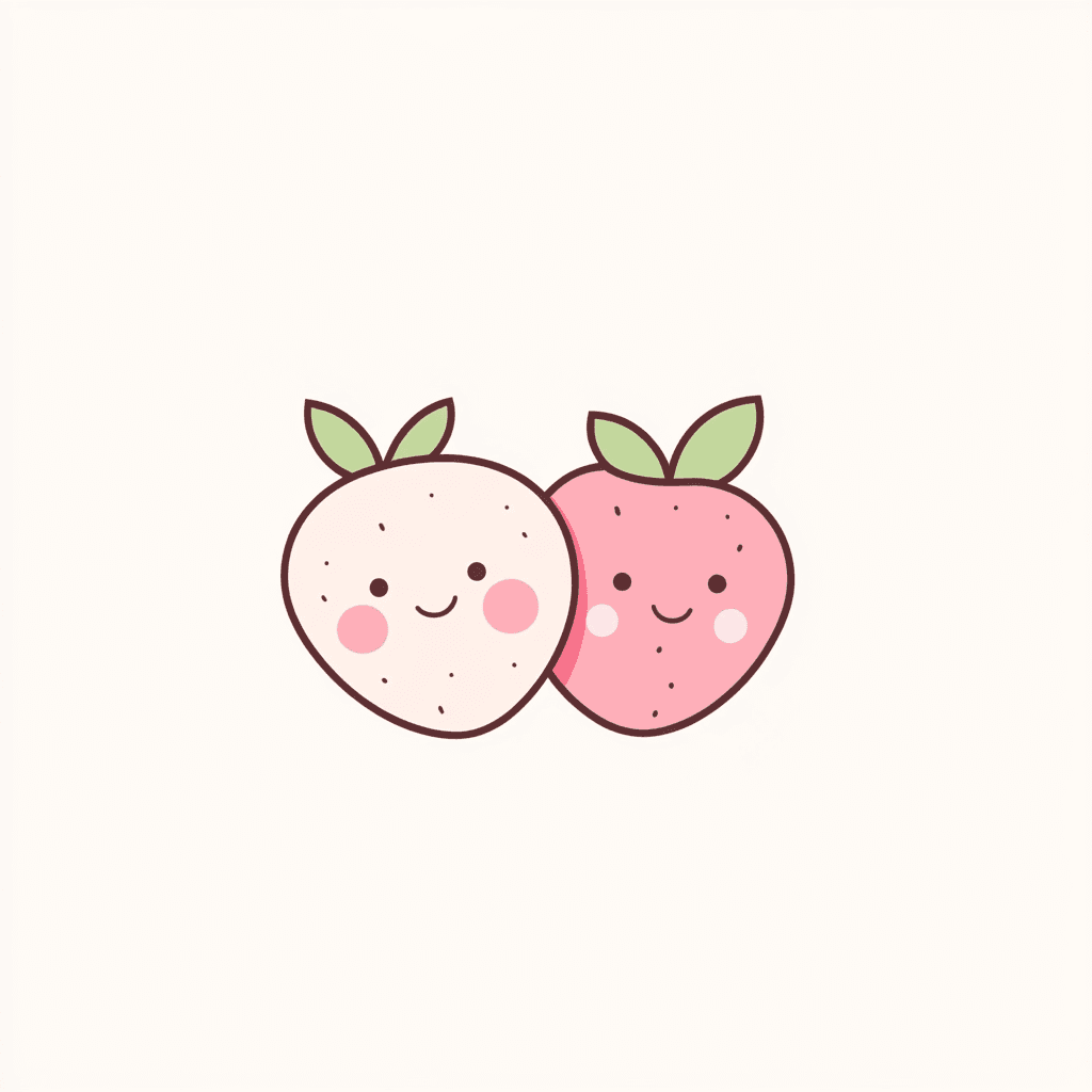 Strawberry Chase original repeating artwork