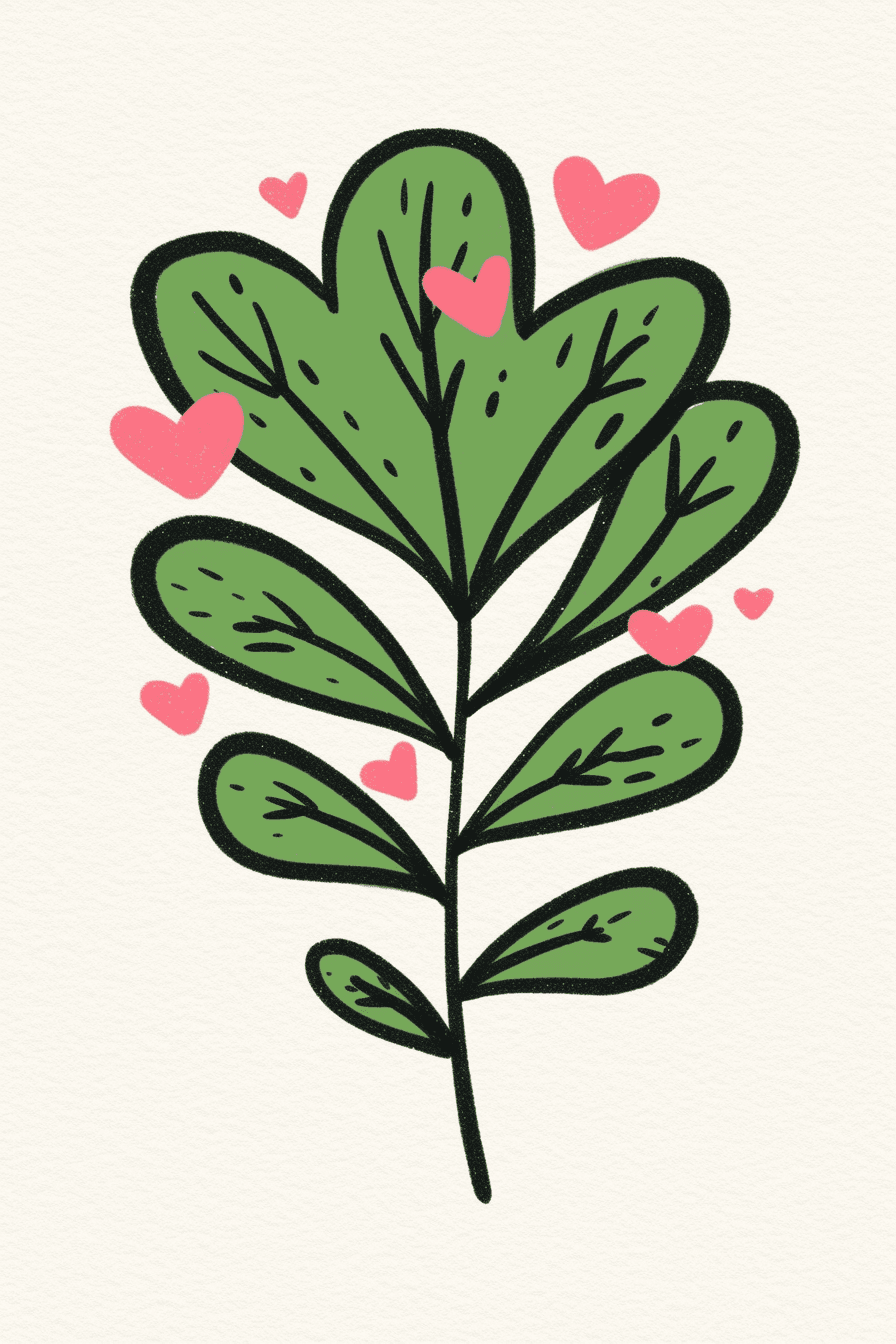Plants Parade original repeating artwork