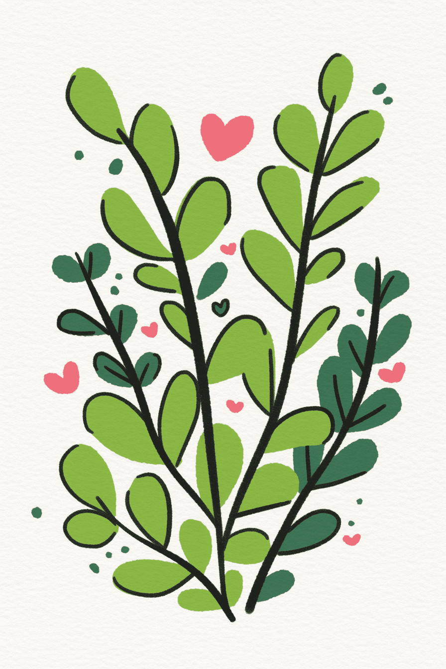 Plants Bop original repeating artwork