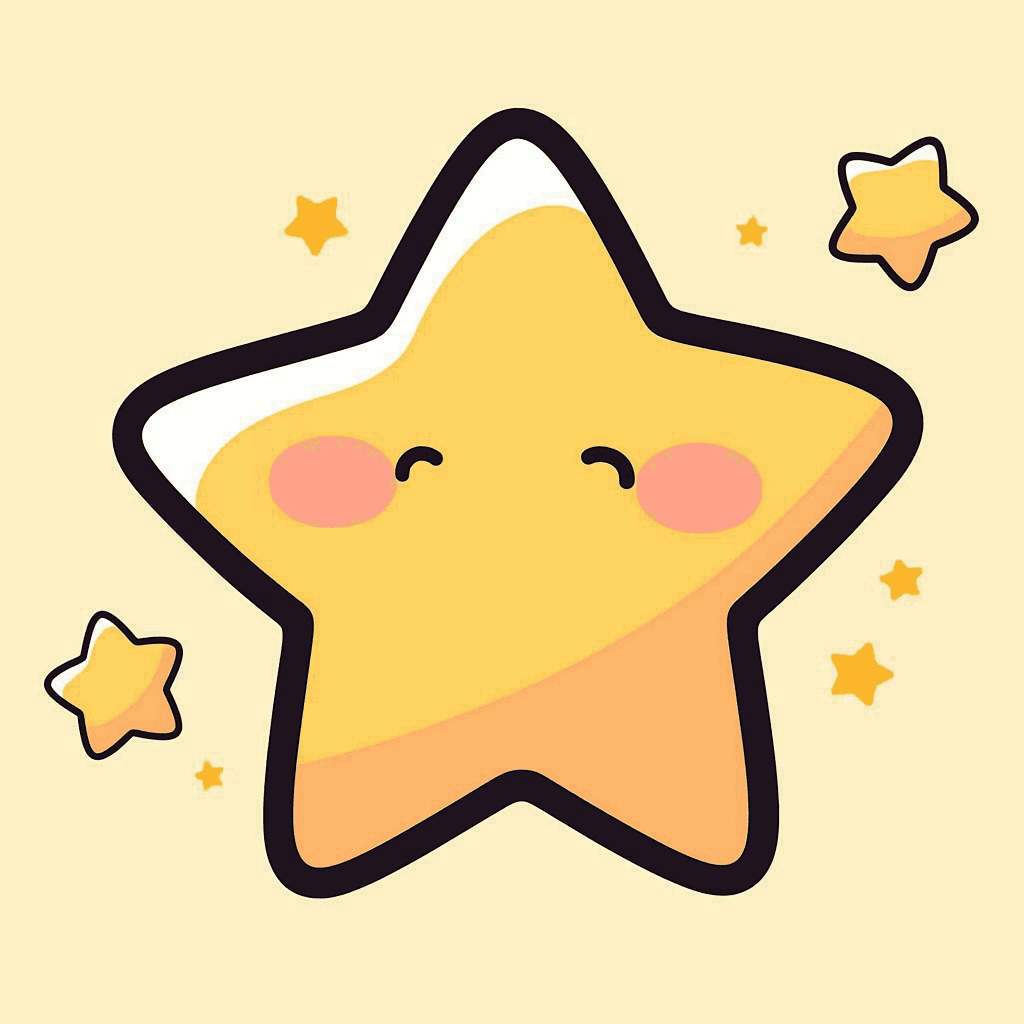 Cartoon Star Sunlit original repeating artwork
