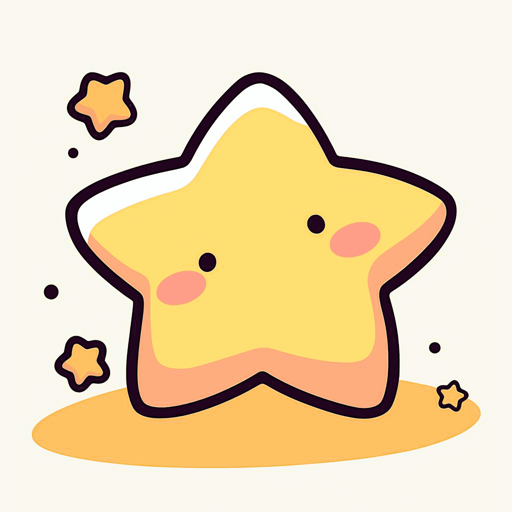 Cartoon Star Flip original repeating artwork