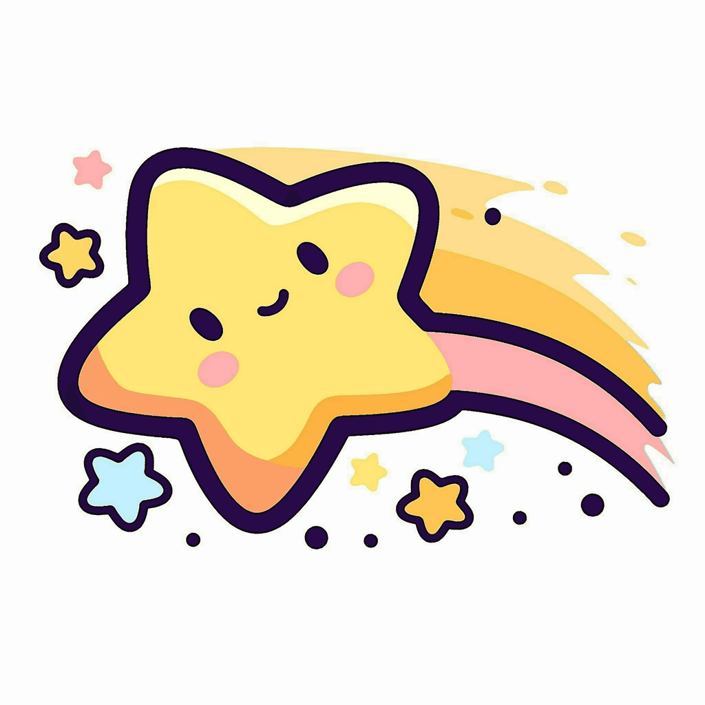 Cartoon Star Fizz original repeating artwork
