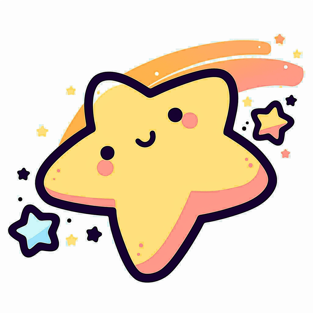 Cartoon Star Sunrise original repeating artwork