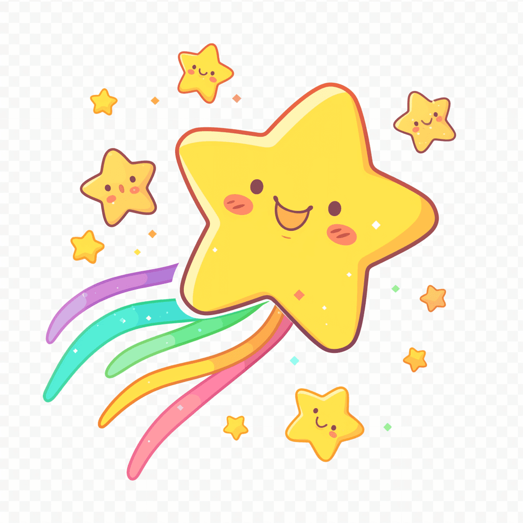 Cartoon Star Pastel original repeating artwork