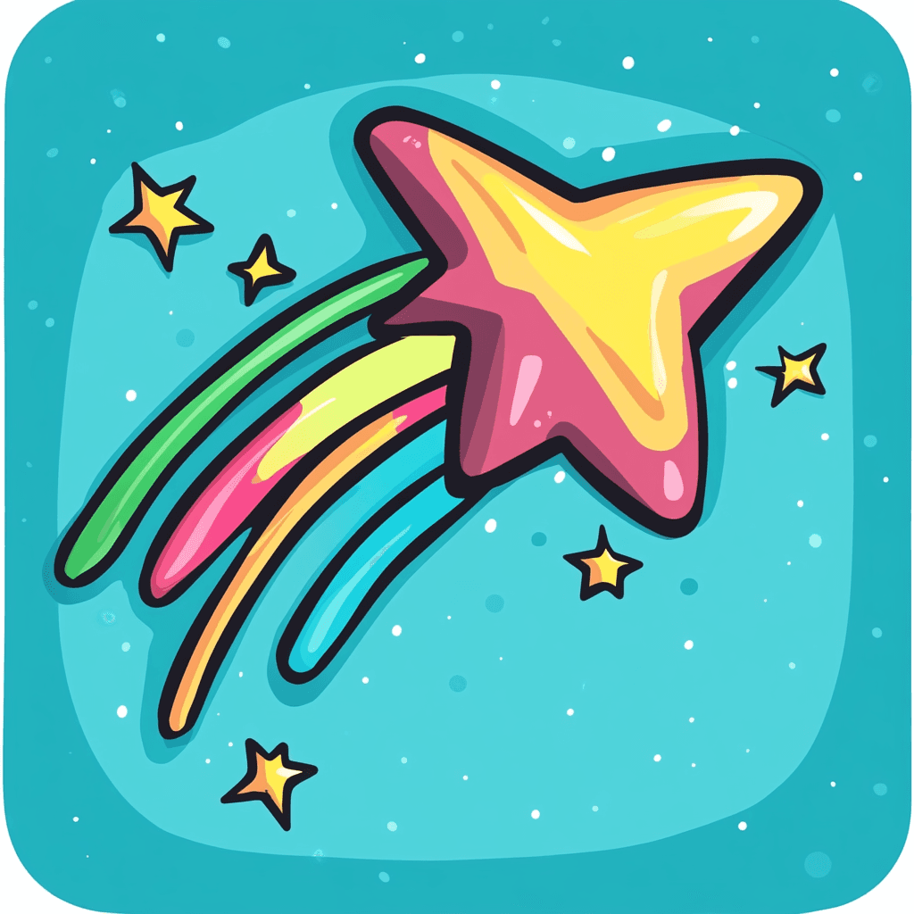 Cartoon Star Ivory original repeating artwork
