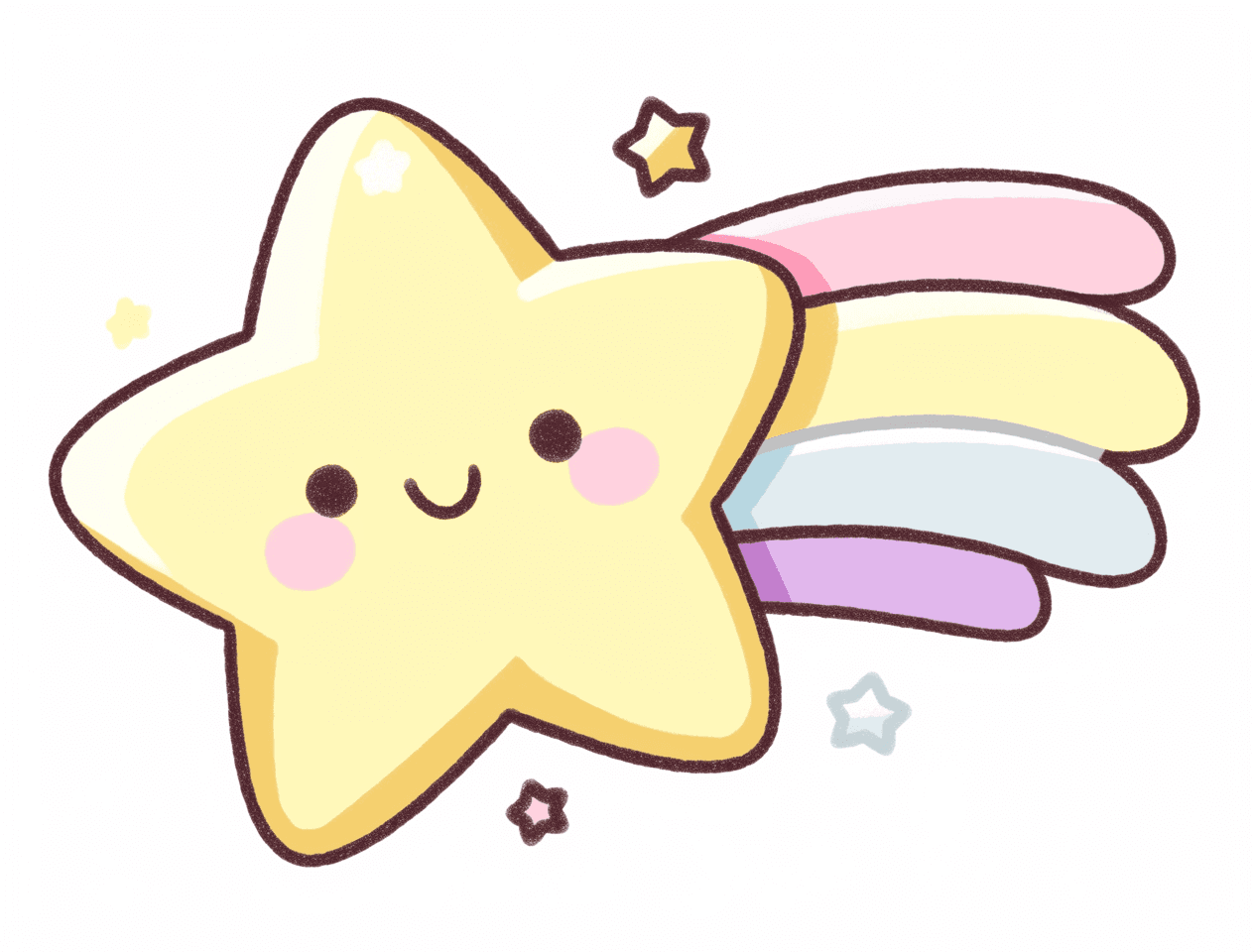 Cartoon Star Echo original repeating artwork