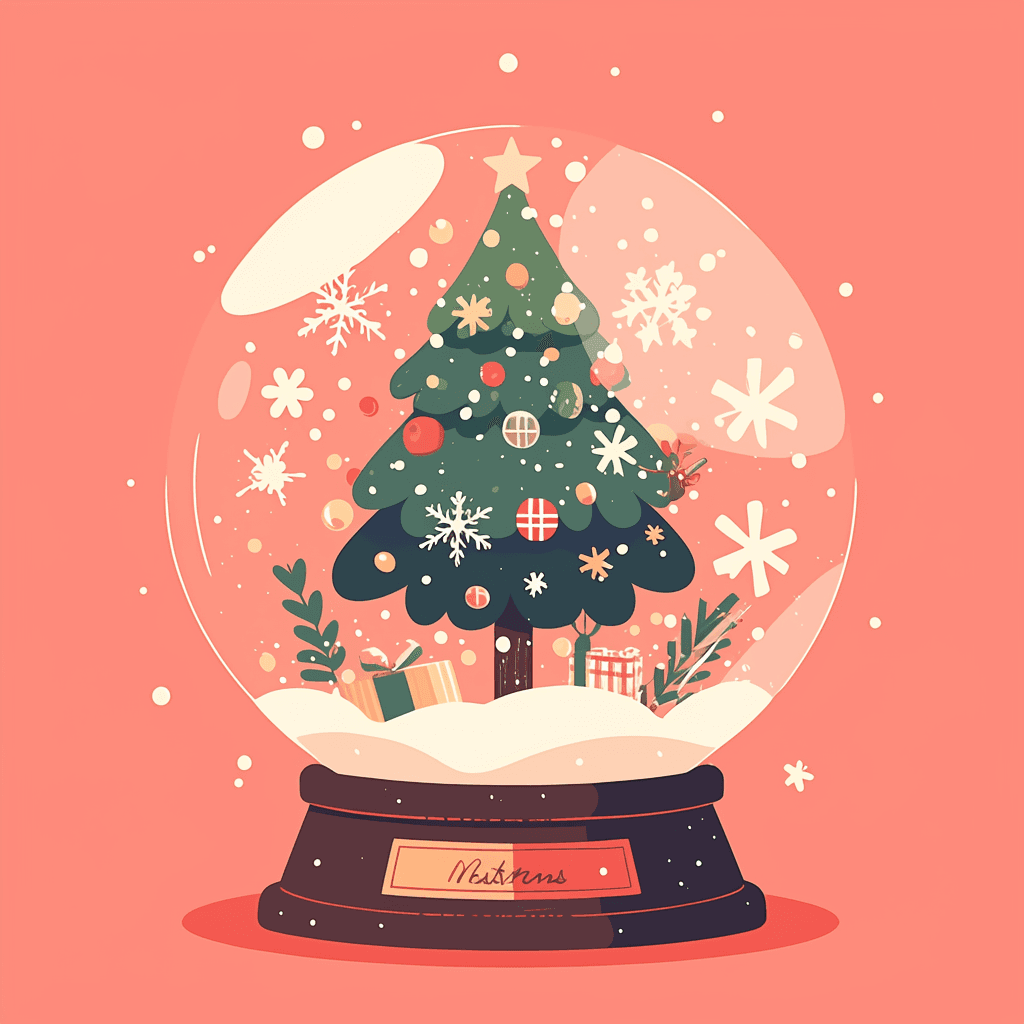 Christmas Tree Evening original repeating artwork