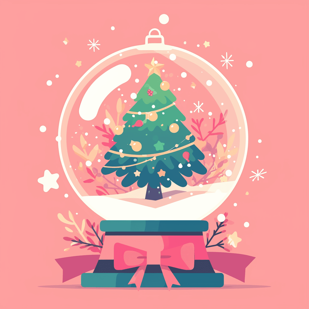 Christmas Tree Twilight original repeating artwork