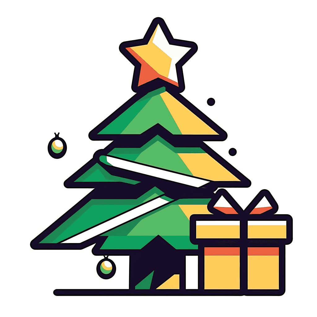 Christmas Tree Neon original repeating artwork