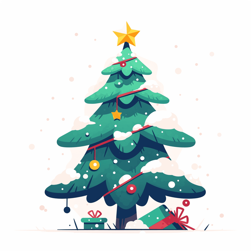 Christmas Tree Snap original repeating artwork