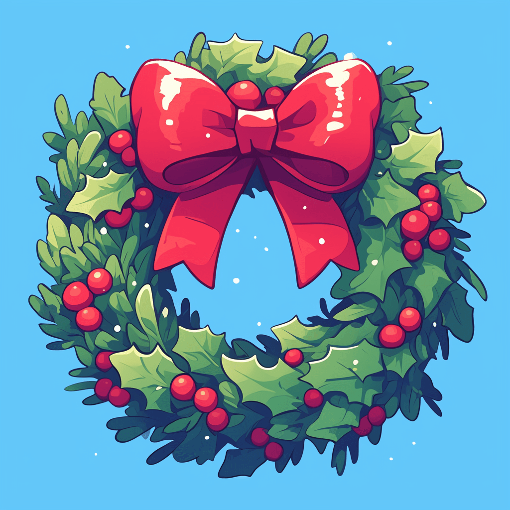 Christmas Wreath Summit original repeating artwork