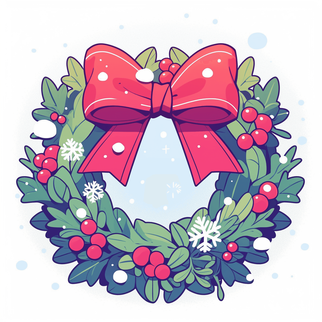 Christmas Wreath Zip original repeating artwork