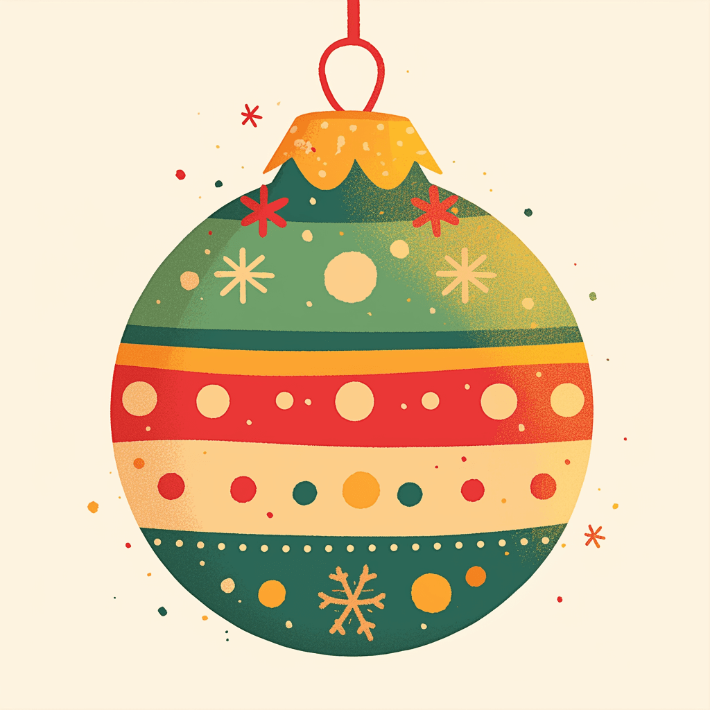 Christmas Ball Press original repeating artwork
