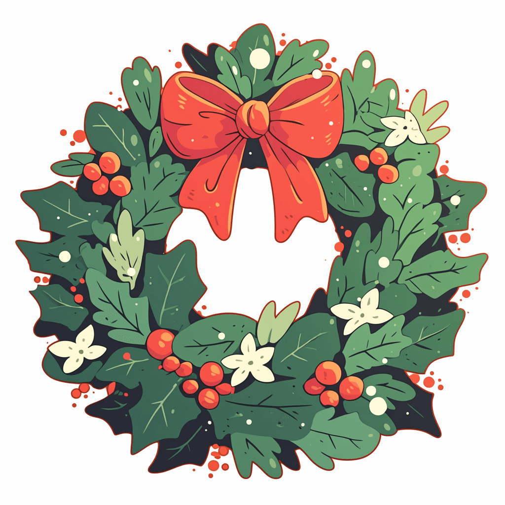 Christmas Wreath Collective original repeating artwork