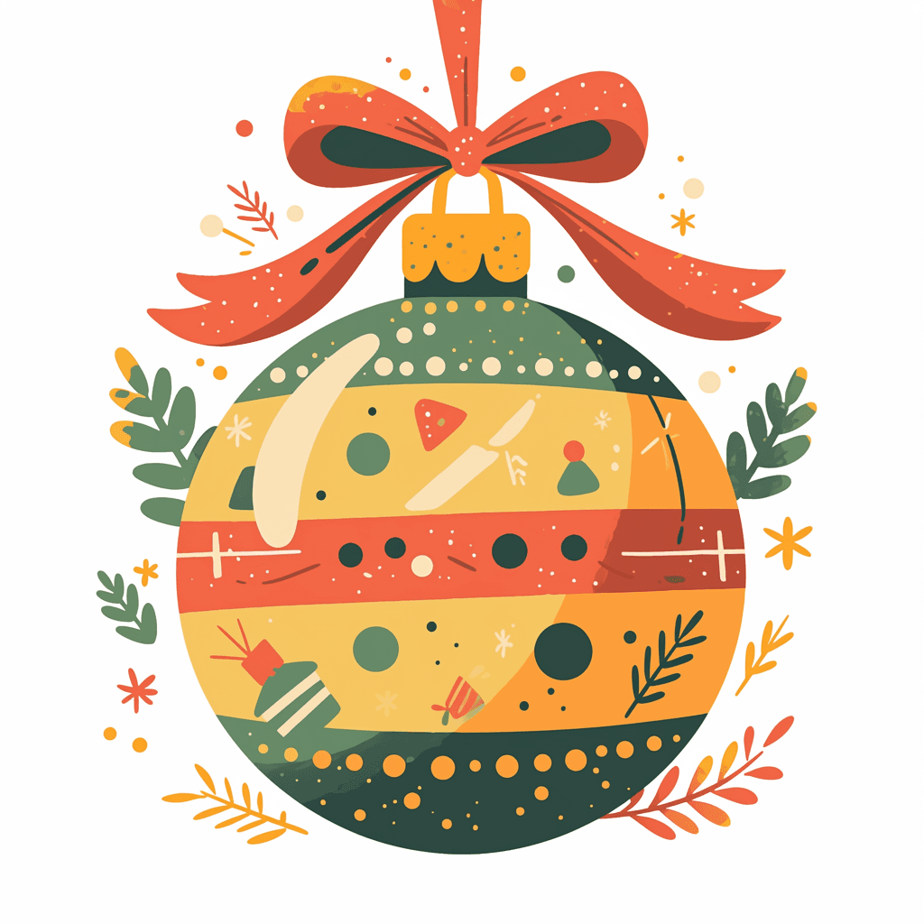Christmas Ball Morning original repeating artwork