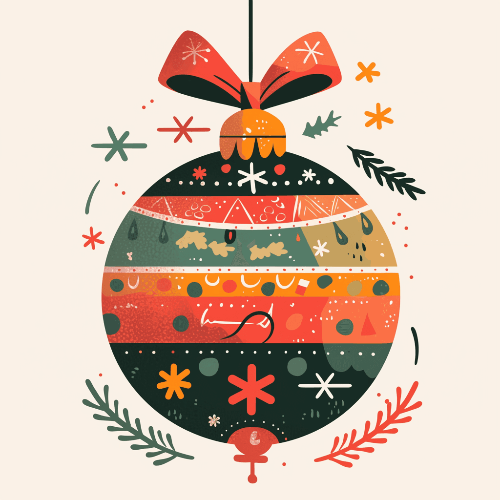 Christmas Ball Downtown original repeating artwork
