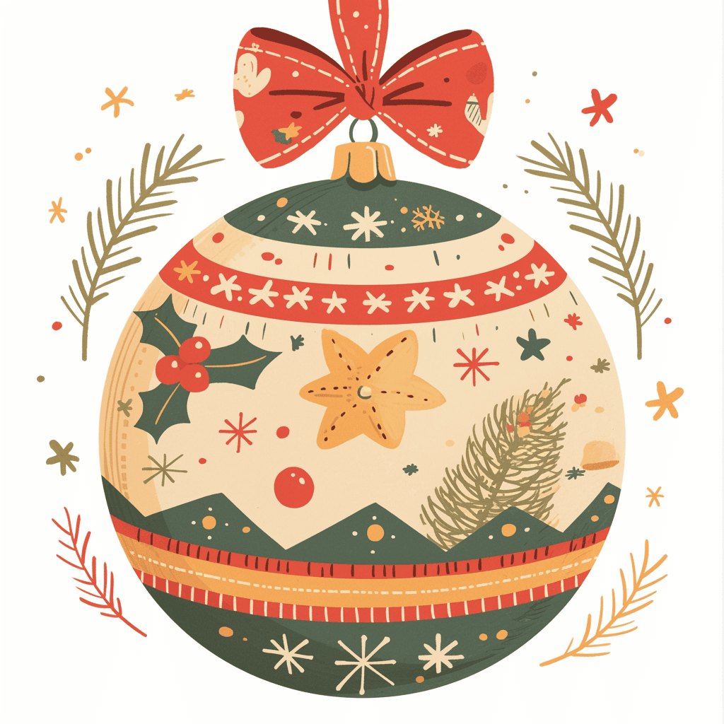Christmas Ball Pop original repeating artwork