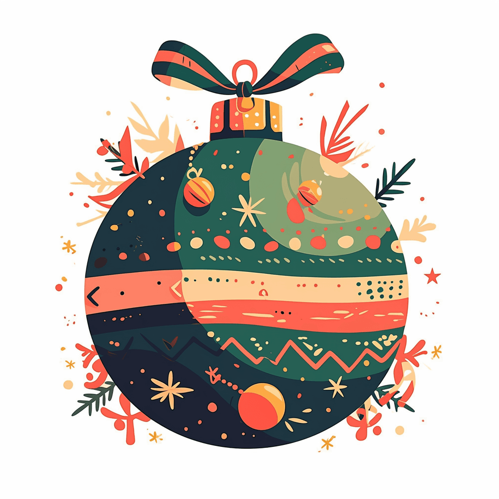 Christmas Ball Gleam original repeating artwork